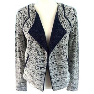 TART COLLECTIONS  Collections Navy Tweed Striped Natalie Open Jacket